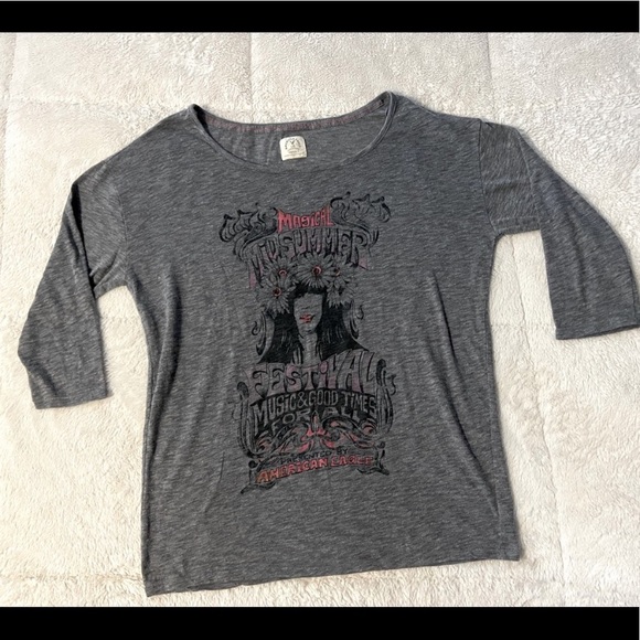 American eagle 3/4 sleeve top - Picture 2 of 2